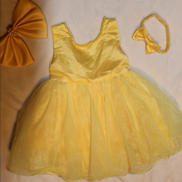 Yellow infant party dress - Picture 2 of 12